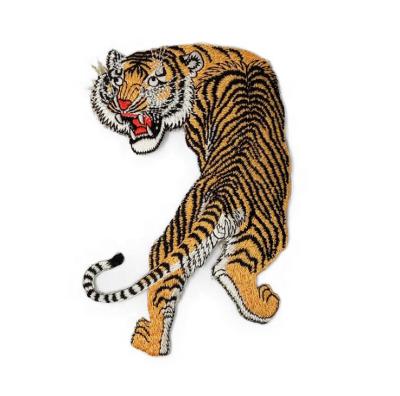 China 3D China Manufacturer Embroidery Tiger Patch Iron Custom Logo for sale