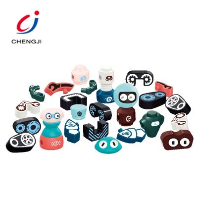 China Building Promotional Toy Children Connect Magnetic Robot Variable Set Blocks Diy Building Toys for sale