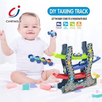 China Slot Toy High Quality Assembly Toys Puzzle Track Car, Educational Slot Game Diy Plastic Sliding Racing Track for sale