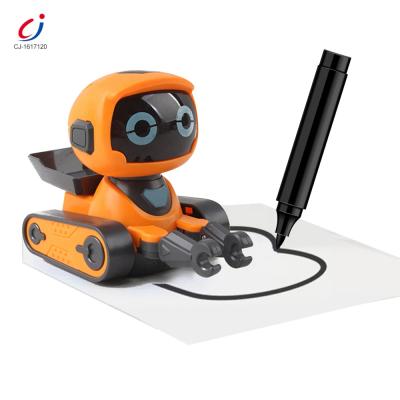 China Toy New Battery Operated Kids Intelligent Programming Smart Line Electric Remote Pen Follower Watch Control Toy Suction Walking Robot for sale