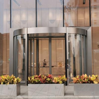 China Ultra High Two Wings Modern Nonstandard Large Custom Revolving Door Super Automatic Revolving Door for sale