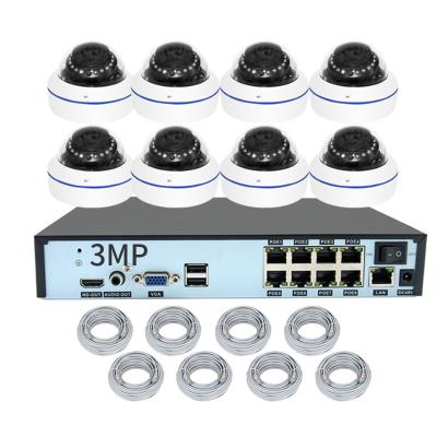 China CCTV Retail Store 3mp 8ch Video Surveillance Home Camera One Way Audio Security System for Home for sale