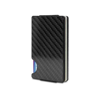 China RFID Blocking Protect Minimalist Screwless Wallet 2022 New Design RFID Blocking Carbon Fiber Wallet Credit Card Holder for sale