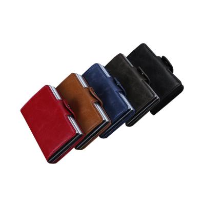 China Fashion PRF-16 Double Noise Front Pocket Wallet Minimalist Secure Credit Card Holder Thin Wallet for sale