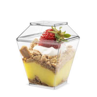 China Reusable Foam Cup Tiramisu Cake Dessert Mousse Cup Food Grade Transparent Eco Friendly Mousse Cup With Lid Internet Celebrity Tiramisu Cake Dessert Mousse Cup for sale