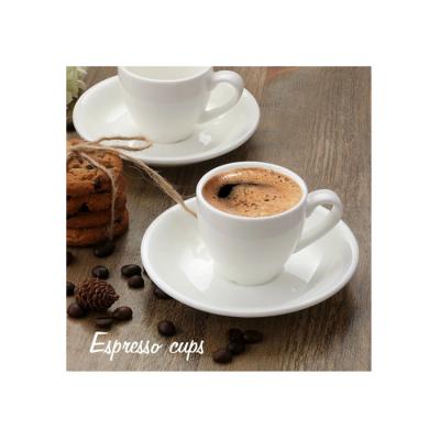 China With Tray Cafe Bardak Tazas Para Cafe Bardak Tazas Para Scale Espresso Cups Cheap European Italian Classic Scale Cup 80ml Pure White Cups Saucer Sets Wholesale for sale