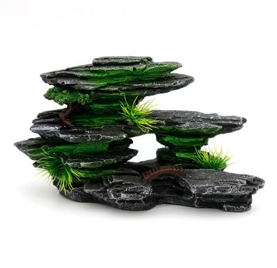 China Viable Aquarium Plants Accessories Potted Rock Garden Trees Ornament Aquarium Decoration for sale