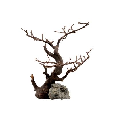 China Viable Bonsai Driftwood Aquarium Landscape Decoration Resin Aquarium Landscape Driftwood for sale