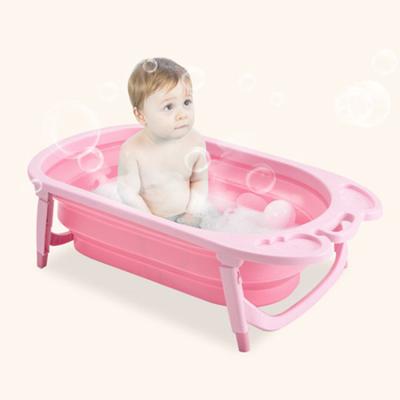 China Sustainable Modern Plastic Temperature Sensor PP Tub Baby Foldable Bathtub Without Cover for sale