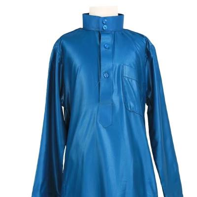 China Muslim clothing Best Sellers Children's Muslim Clothing  Suit  Robe  Shining  Fabric  Thobe Middle East Men Islamic Clothing for sale