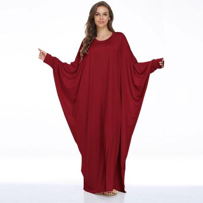 China Linen Good Selling Large Women's Bat Robe Casual Dress Muslim Thobe Abaya Middle East Arab Women's Robe for sale