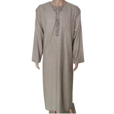 China Other Wholesale Moroccan embroidery Thobe with pants Islamic Clothing men Thawb jubbah for sale