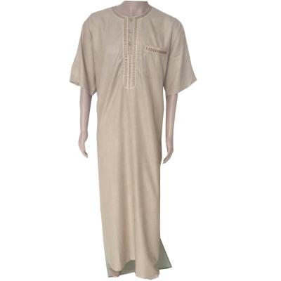 China Other Best selling Moroccan style thobe New design embroidery Islamic Clothing men Thawb jubbah for sale