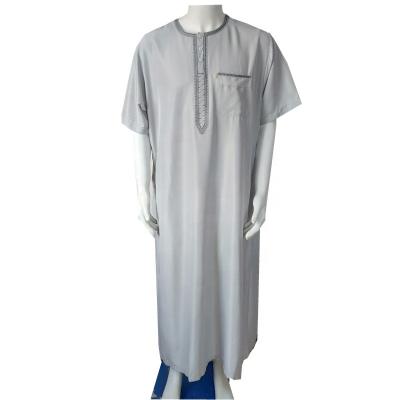 China Rayon Factory direct selling Moroccan Style Thobe Islamic men Clothing Robe Thawb jubbah for sale