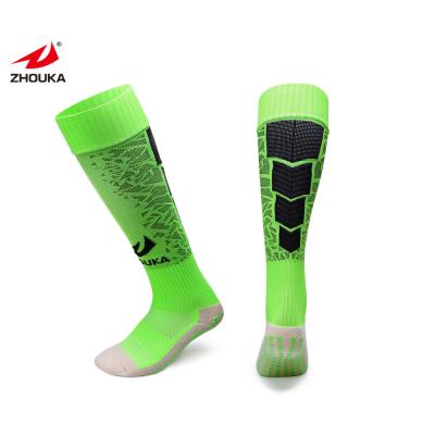 China Wholesale Anti Slip Men Soccer Socks High Anti Slip Breathable Sports Knocks Knee Soccer Socks Custom Made for sale