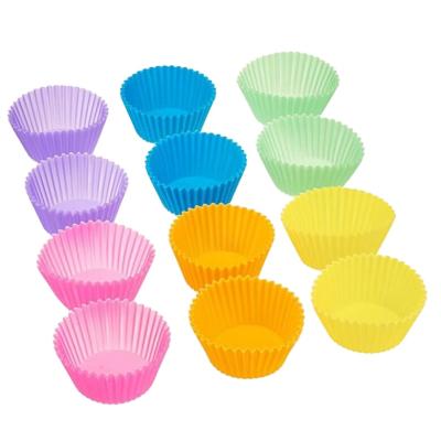 China Sustainable Hot Selling Mini Round Heat Resistant Cheese Muffin Cakes Molds Silicone Baking Mold for sale