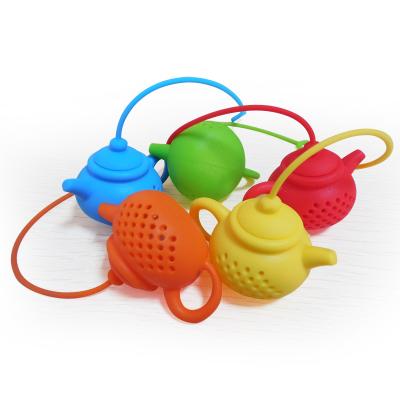 China Viable Creative Teapot Diffuser Teapot Silicone Strainer Tea Infuser Silicone Strainer Leaf Teapot Diffuser Kitchen Accessory Instrument for sale