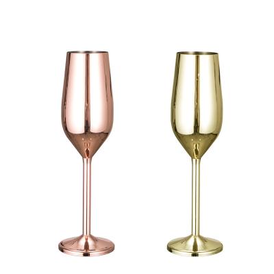 China Creative Tumbler 18oz (220ml) Stainless Steel Metal Wine Bar Restaurant Champagne Cup Wine Glass American Style Cocktail for sale