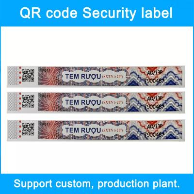 China Securely Printed Paper Vinyl PET Security Labels with Custom Design. for sale