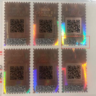 China Custom Waterproof QR Code Security Labels Die Cut Roll Scanning Product Label zu verkaufen