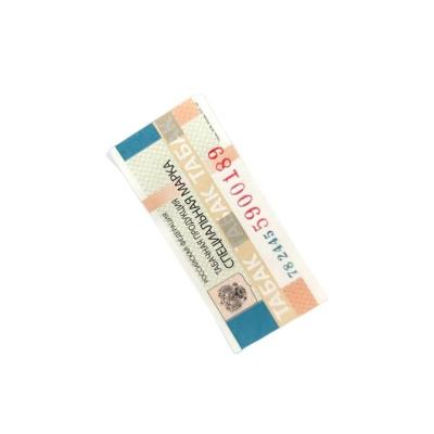 中国 Custom Order Customed Security Paper Adhesive For Cigarette Tax Stamp Custom Tax Stamps 販売のため