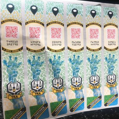 China Customized Design Anti-Fake Anti-counterfeiting Laser Label Red Wine Label Sticker for Packager en venta