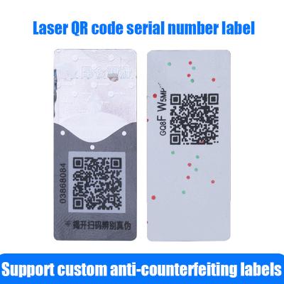 China Microtext Adhesive Type Security Laser Anti Counterfeiting Label for Permanent Security Features for sale