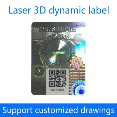 China Silver Laser Film Laser Anti Counterfeiting Label Peel And Stick for Easy Identification for sale