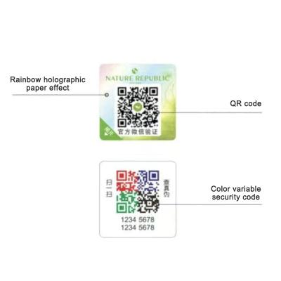 China Personalisiertes QR-Code-Label in schwarz-weißer Quadratform mit Kratzfestigkeit zu verkaufen