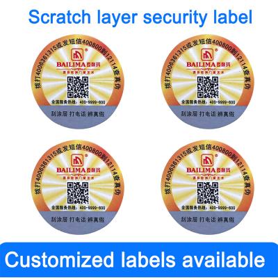 China Kratzfeste QR-Code Barcode Klebepapieretikette in Rollen oder Blättern zum Produktschutz zu verkaufen