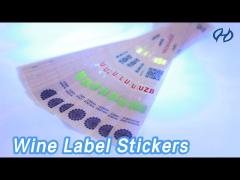 Custom Wine Label Stickers Holographic Anti Counterfeit For Brand Protection