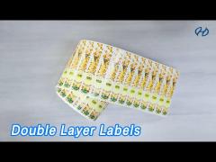 Security Double Layer Labels Stickers Safety Paper Fluorescent For Wine