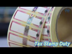 Wine Tax Stamp Duty Sticker Adhesive Hologram Anti Counterfeit Custom Printing