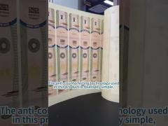 Industrial Cigarette Tax Stamp Duty with Safety Thread and Security Paper Adhesive