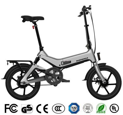 China 350W motor 36V 7.5Ah 16 pulgadas que doblan la bici eléctrica en venta