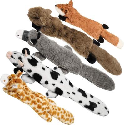 China Durable Durable No Stuffing Dog Toy Crinkle Dog Squeaky Plush Toys With Double Layer Reinforced Fabric For Small To Large for sale