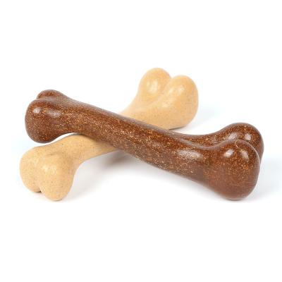 China Durable Chew Toy For Aggressive Chewers Dog Wishbone Bone Dog Chew Viable Durable Toy Interactive Training Real Bacon Flavor for sale