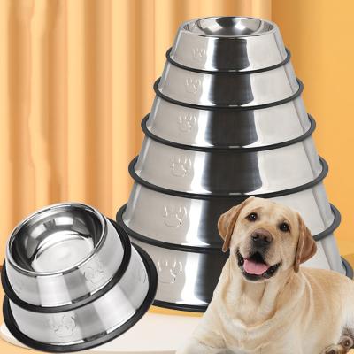 China Viable Wholesale Custom Logo 16cm 18cm 22cm Dog Bowl Stainless Steel Pet Bowl Pet Food Vacuum Insulated Feeding Bowl for Dog and Cat for sale