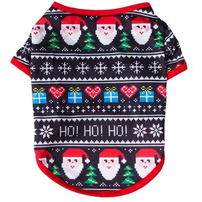 China Christmas Series Sustainable Making Dog Clothes Christmas Santa Claus Snowman Pet Clothes New Year Dog T-Shirt For Dogs for sale