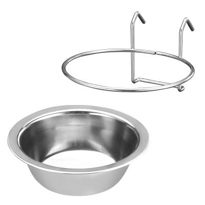 China CW-017 Small animals fixed hanging object/stainless steel PET basin/PET object bowl/ for sale