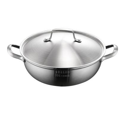 China RTK-008 viable 304 stainless/stainless/steel thickened induction cooker household hot pot induction pot hot pot for sale