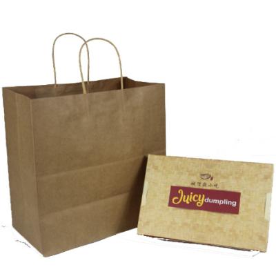 China Recycled Special Materials KFC Store Kraft Paper Bag for sale