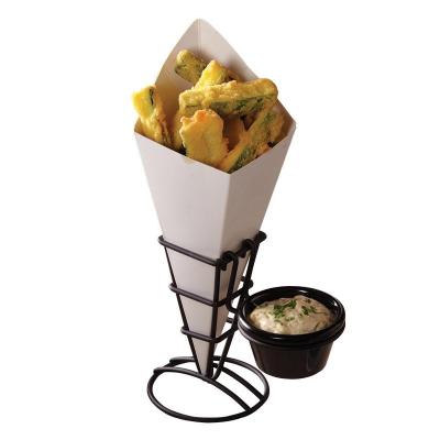 China Cone Recyclable Disposable Paper Fries for sale