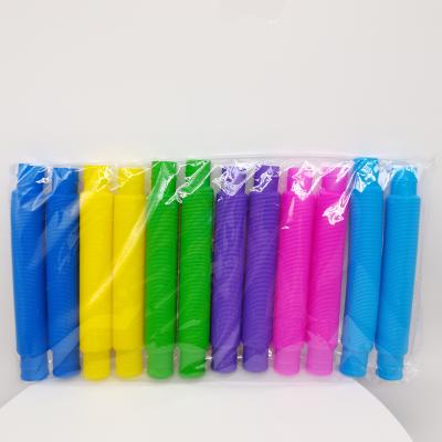 China 2021 New Design Innovative Pop Game And Other Educational Toys Pop Up Tube Pop Tube Plastic Pe-tube for sale