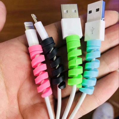 China Eco-friendly Silicone Data Spiral Protector Cord Cable Power Line Protective for sale