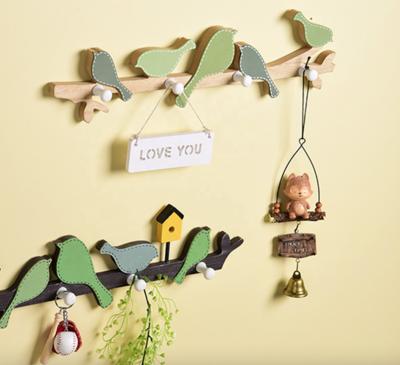 China American Style Home Decorative Birds Wall Mount Hooks for Coats, Towels, Hats, Scarves, Jewelry, and More for sale