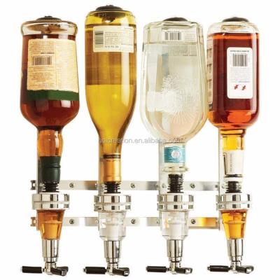 China Sustainable Wall Mounted Four Bottle Liquor Dispenser Liquor Dispenser Bar Butler For Bar Hotel House for sale