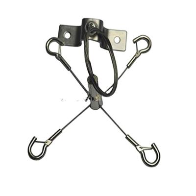 China Heavy Industry Adjustable Cable Brass Clamp Hang Nickel Plated Hanging Kits For Lamp for sale