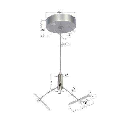 China Factory Price Pendant Lamp Light Suspension System For LED Panel Light for sale