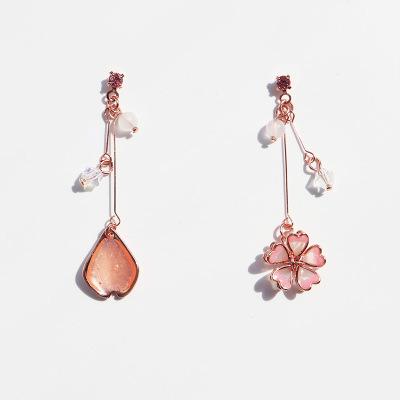 China Wholesale Custom UA752 Dropshipping Misfit Fairy Enamel Drip Oil Mori Casual/Sporty Earrings Cherry Blossom Earing 2023 for sale